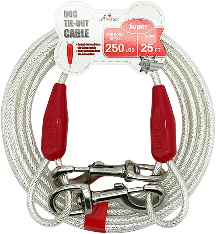 Petest Reflective Tie out Cable 250 Pounds